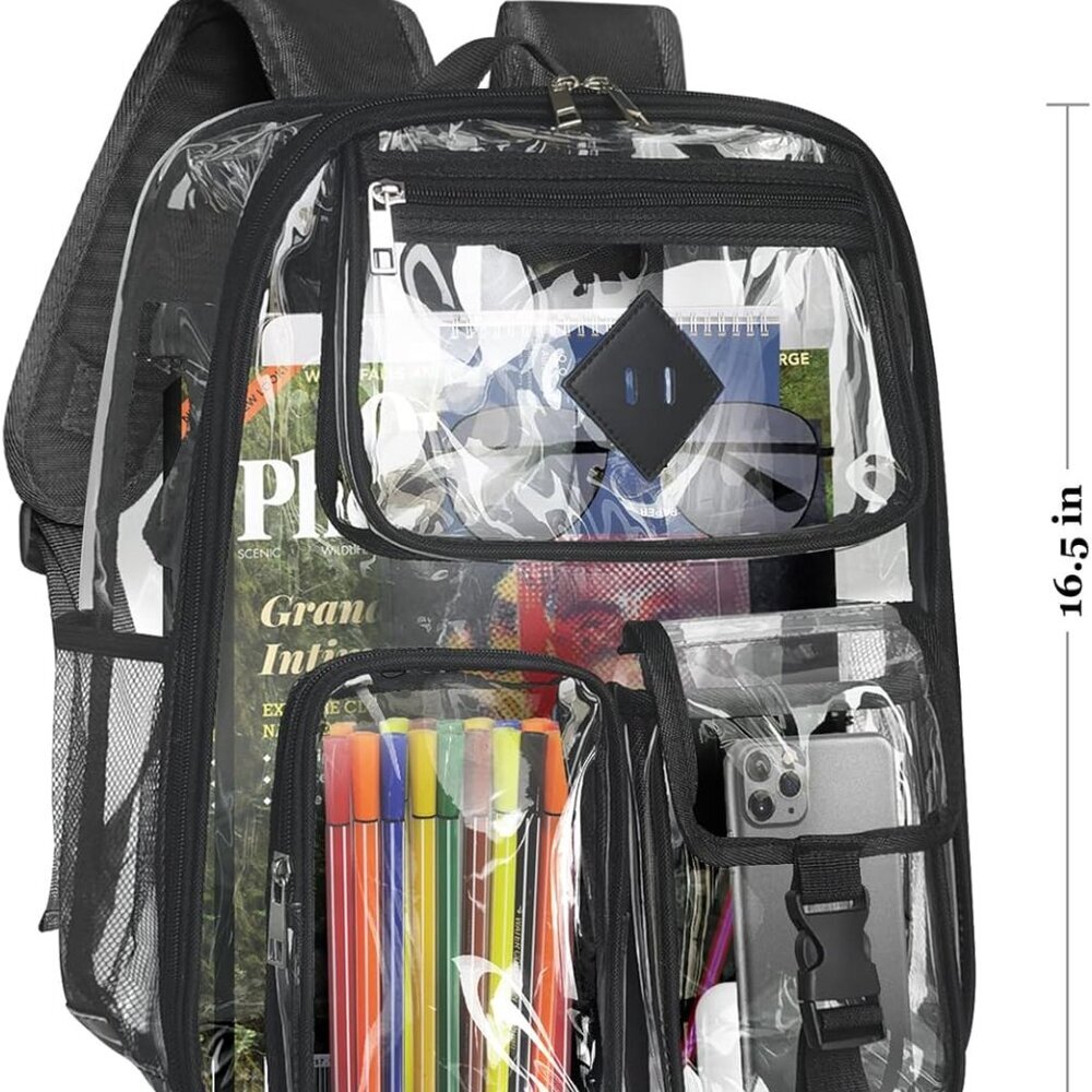 Spacious Transparent Backpack - School Approved, … - image 6